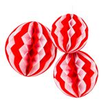 Honeycombs Rød/Hvid Stribede