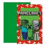 Invitationskort & Konvolut Minecraft
