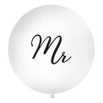 Kæmpeballon Hvid Mr