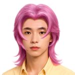 K-pop Rock Lyserød Paryk