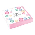 Kaffeservietter Balloner Happy Birthday Pastel