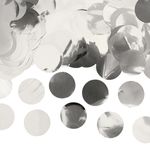 Konfetti Rund Sølv Metallic