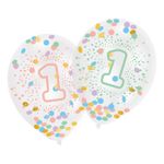 Konfettiballoner 1-års Fødselsdagsfest Regnbue