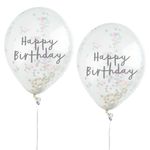 Konfettiballoner Happy Birthday Farveskinnende
