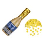 Konfettikanon Champagneflaske Guld