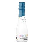 Konfettikanon Flaske Happy Birthday Blå