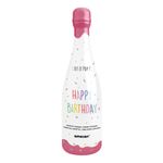 Konfettikanon Flaske Happy Birthday Lyserød