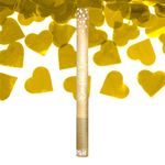 Konfettikanon Hjerter Guld Metallic