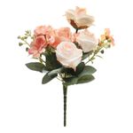 Kunstig Blomsterbuket Roser Peach