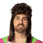 80’er Hockeyhår Brunette Paryk
