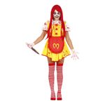 Uhyggelig Fastfoodklovn Kjole Kostume