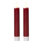 LED Antiklys Korte Rustic Rød