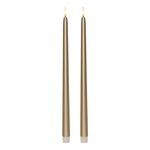 LED Antiklys Lange Metallic Guld