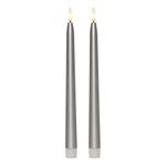 LED Antiklys Metallic Silver