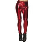 Leggings Metallic Rød