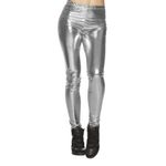 Leggings Metallic Sølv