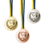 Medaljer med Blå/Gult Bånd
