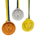 Medaljer Guld/Sølv/Bronze med Bånd