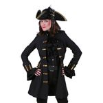 Piratkappe Dame Sort Deluxe