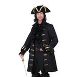 Piratkappe Herre Sort Deluxe