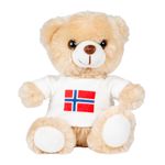 Blød Bamse med Norsk Flag
