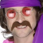 Brun Hippie Moustache