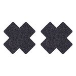 Nipple Covers Kors Sorte Glitter