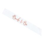 Ordensbånd Bride To Be Hvid/Rosé