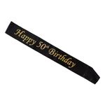 Ordensbånd Happy 50th Birthday Sort/Guld