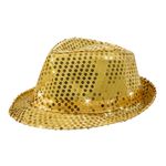 Paillethat Guld med LED-Belysning