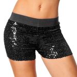 Hotpants med Sorte Pailletter