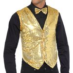 Pailletvest Guld