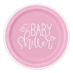 Papirasietter Baby Shower Lyserød