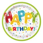 Papptallerken Happy Birthday