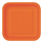 Paptallerkener Kvadratiske Orange
