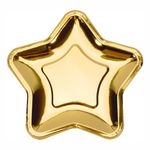 Papirasiet Stjerne Guld Metallic