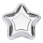 Papirasiet Stjerne Sølv Metallic