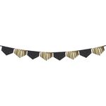Papirguirlande Sort/Guld