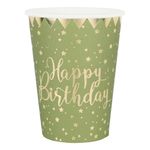 Papkrus Happy Birthday Guld/Grøn