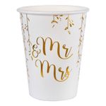 Papkrus Mr & Mrs Hvid/Guld