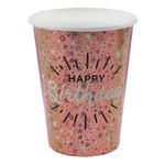 Papkrus Sparkling Happy Birthday Rosaguld