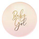 Paptallerkener Baby Girl Lyserød