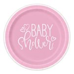 Pahvilautaset Baby Shower Vaaleanpunainen