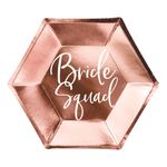 Paptallerkener Bride Squad Rosaguld