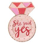 Paptallerkener Diamantring She Said Yes