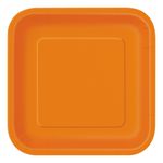 Paptallerkener Kvadratiske Orange