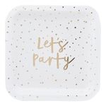 Paptallerkerner Let's Party Guld