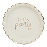 Paptallerkener Let's Party Cremehvid Roset