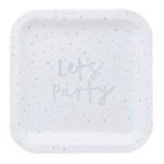 Paptallerkener Let's Party Farveskinnende