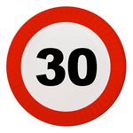 Paptallerkener Trafikskilt 30